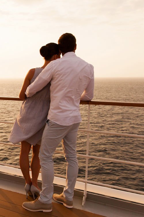 couple in cruise ship